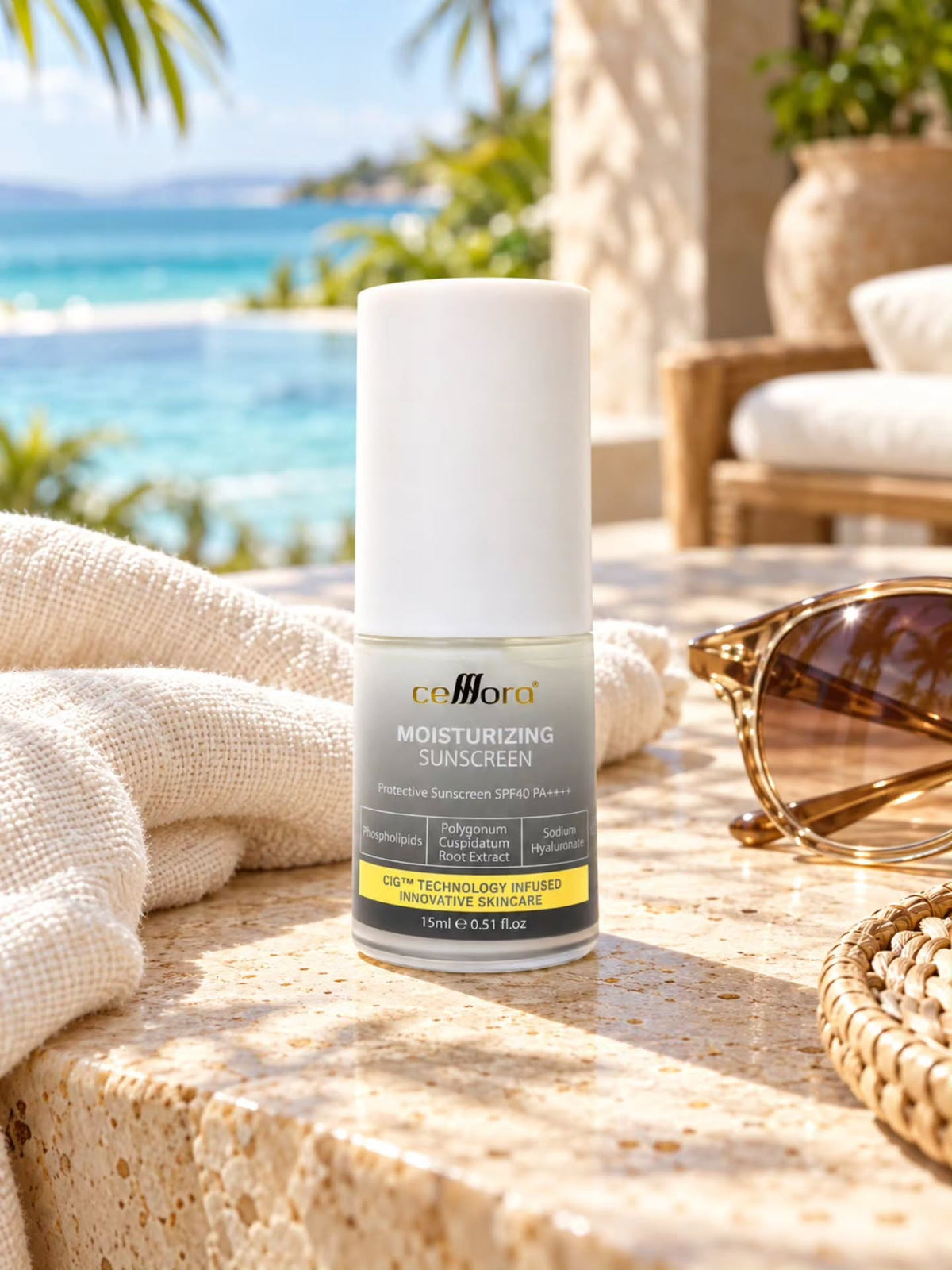 Sunscreen 5 in 1: Moisturizing Sunscreen SPF40 PA++++ Celllora | Teknologi Stem Cell CIGF